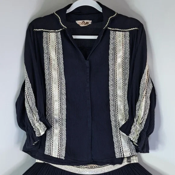 60's Fiesta Dress  By Desert Flower Orginals Waist 32 Size M-L - Picture 3 of 15